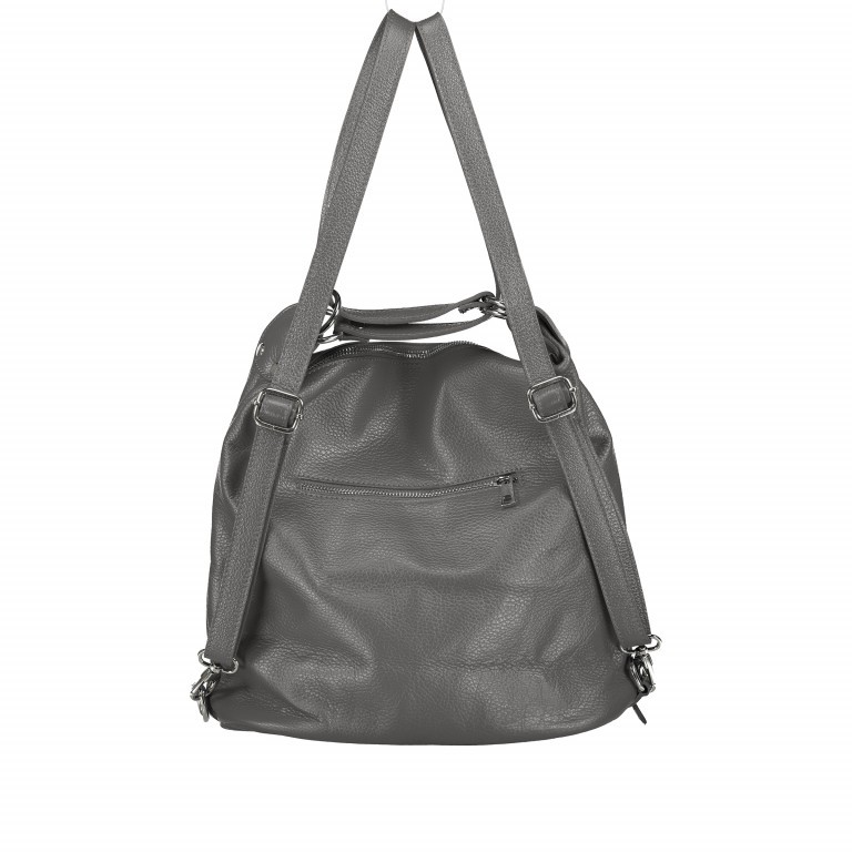 Rucksack / Beuteltasche Dunkelgrau, Farbe: grau, Marke: Hausfelder Manufaktur, EAN: 4065646003149, Abmessungen in cm: 29.5x32x14, Bild 5 von 10