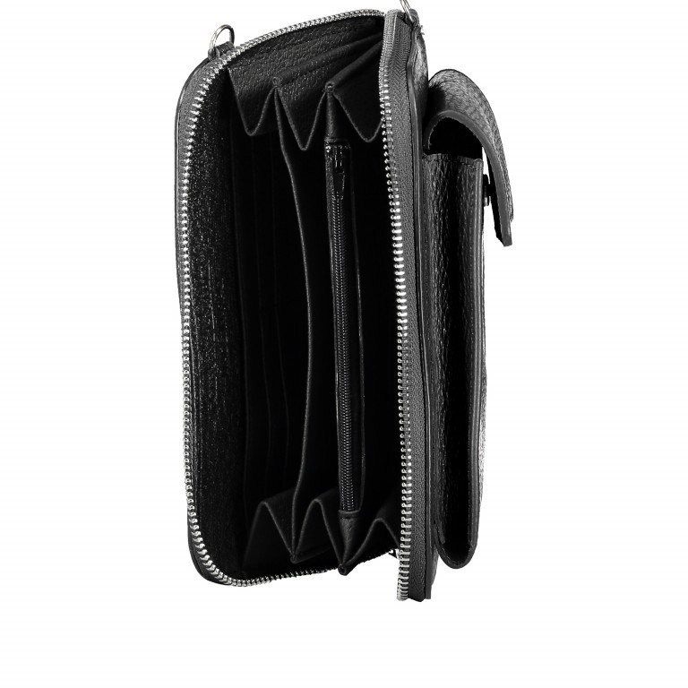 Handytasche mit Schulterriemen Blau, Farbe: blau/petrol, Marke: Hausfelder Manufaktur, Abmessungen in cm: 11x20x5.5, Bild 7 von 10