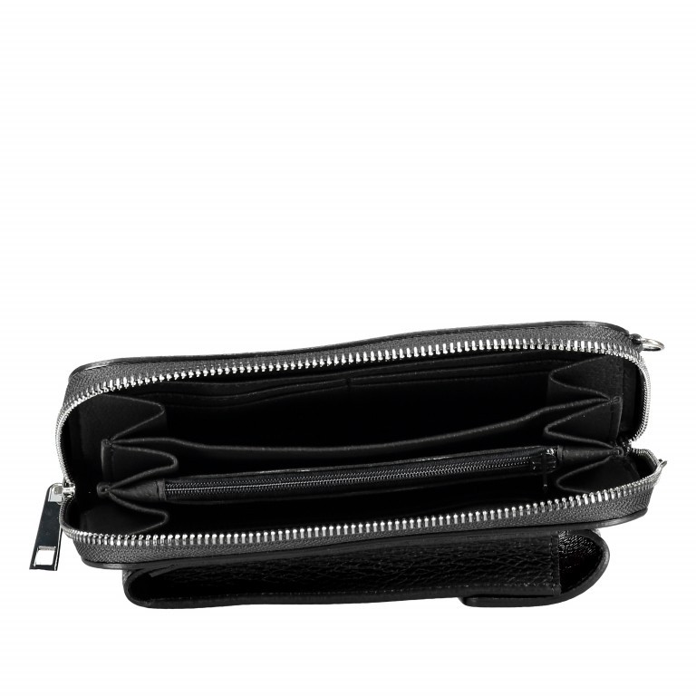 Handytasche mit Schulterriemen Blau, Farbe: blau/petrol, Marke: Hausfelder Manufaktur, Abmessungen in cm: 11x20x5.5, Bild 8 von 10