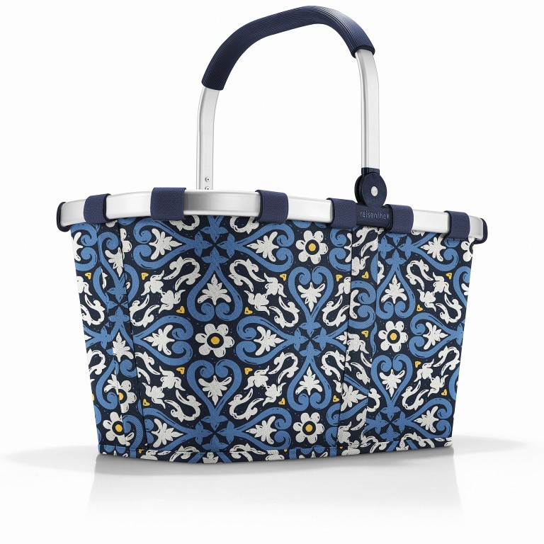 Einkaufskorb Carrybag Floral 1, Farbe: blau/petrol, Marke: Reisenthel, EAN: 4012013715754, Abmessungen in cm: 48x29x28, Bild 1 von 5