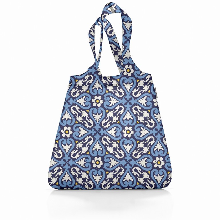 Falttasche Mini Maxi Shopper Floral 1, Farbe: blau/petrol, Marke: Reisenthel, EAN: 4012013715914, Abmessungen in cm: 43.5x63x6, Bild 1 von 2