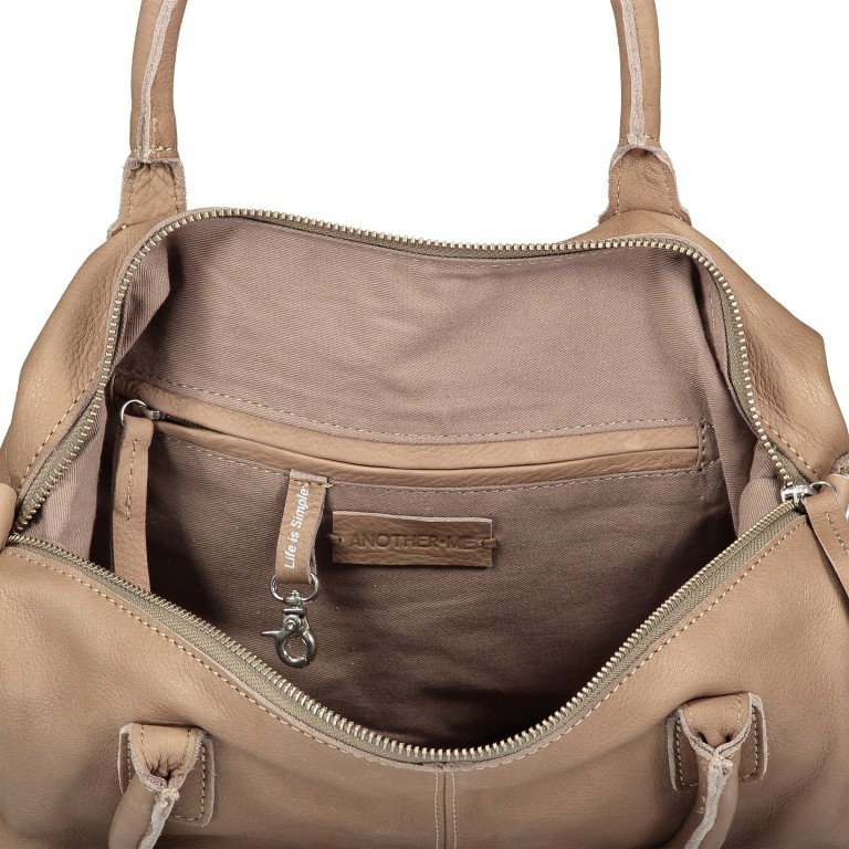 Handtasche LIFE-IS-SIMPLE Ash Grey, Farbe: grau, Marke: Another Me, Abmessungen in cm: 28x28x14, Bild 8 von 8