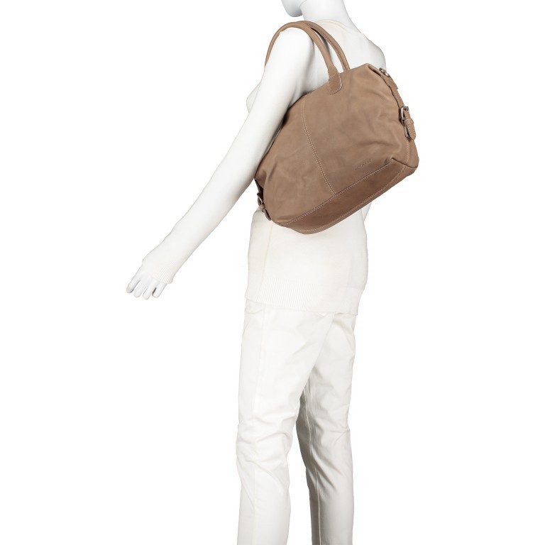 Handtasche LIFE-IS-SIMPLE Rock Grey, Farbe: taupe/khaki, Marke: Another Me, Abmessungen in cm: 28x28x14, Bild 4 von 8