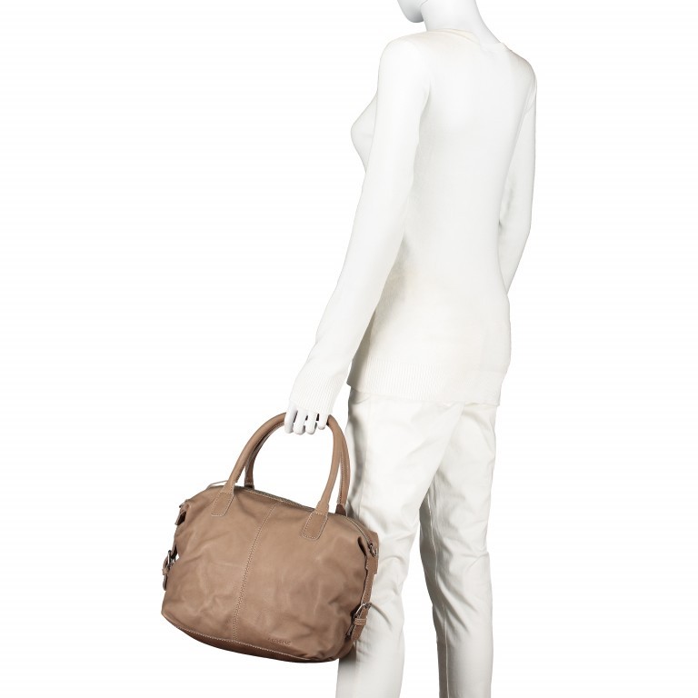 Handtasche LIFE-IS-SIMPLE Rock Grey, Farbe: taupe/khaki, Marke: Another Me, Abmessungen in cm: 28x28x14, Bild 5 von 8