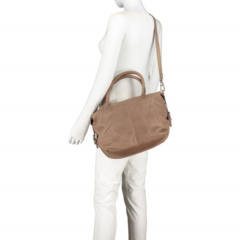 Handtasche LIFE-IS-SIMPLE Rock Grey, Farbe: taupe/khaki, Marke: Another Me, Abmessungen in cm: 28x28x14, Bild 7 von 8