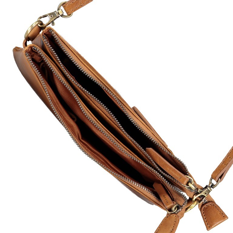 Umhängetasche Margo 236 Cognac, Farbe: cognac, Marke: Flanigan, EAN: 4035486090500, Abmessungen in cm: 24.5x18x5, Bild 6 von 7