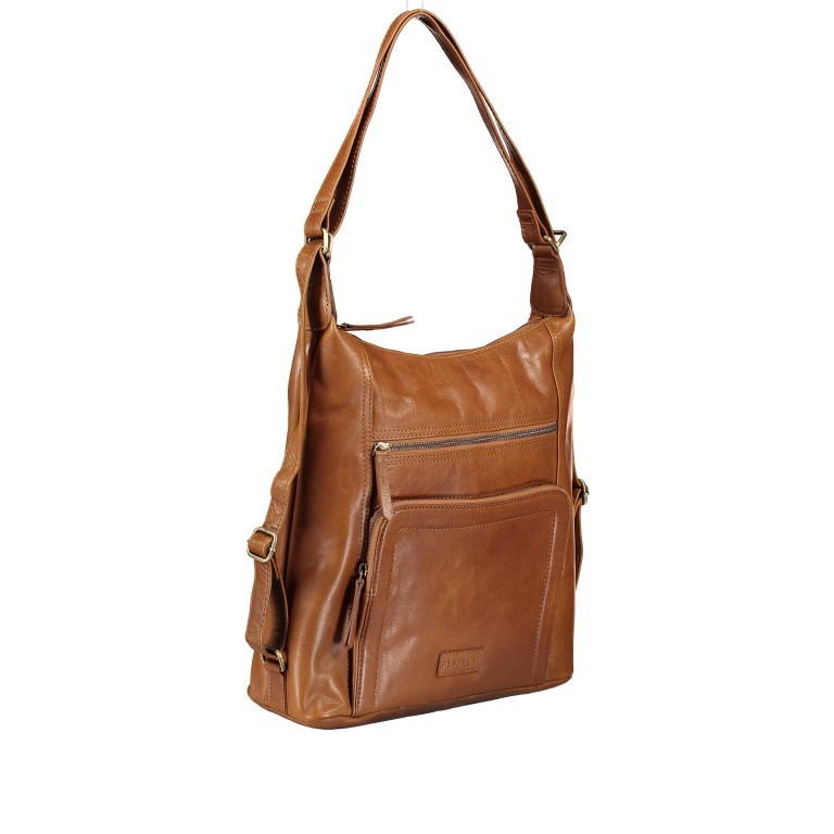 Beuteltasche / Rucksack Margo 242 Cognac, Farbe: cognac, Marke: Flanigan, EAN: 4035486090623, Abmessungen in cm: 33x33x11, Bild 2 von 7