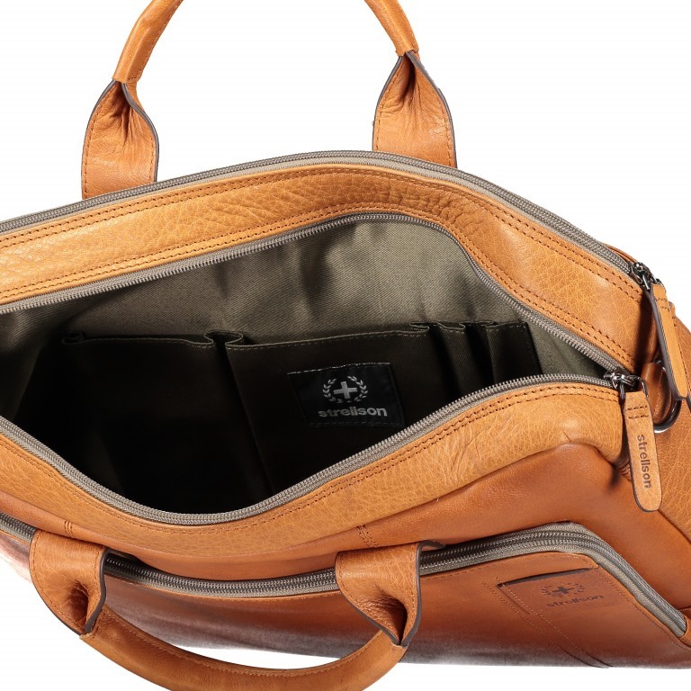 Aktentasche Hyde Park Briefbag SHZ Cognac, Farbe: cognac, Marke: Strellson, EAN: 4053533807741, Abmessungen in cm: 40x30x10, Bild 8 von 13