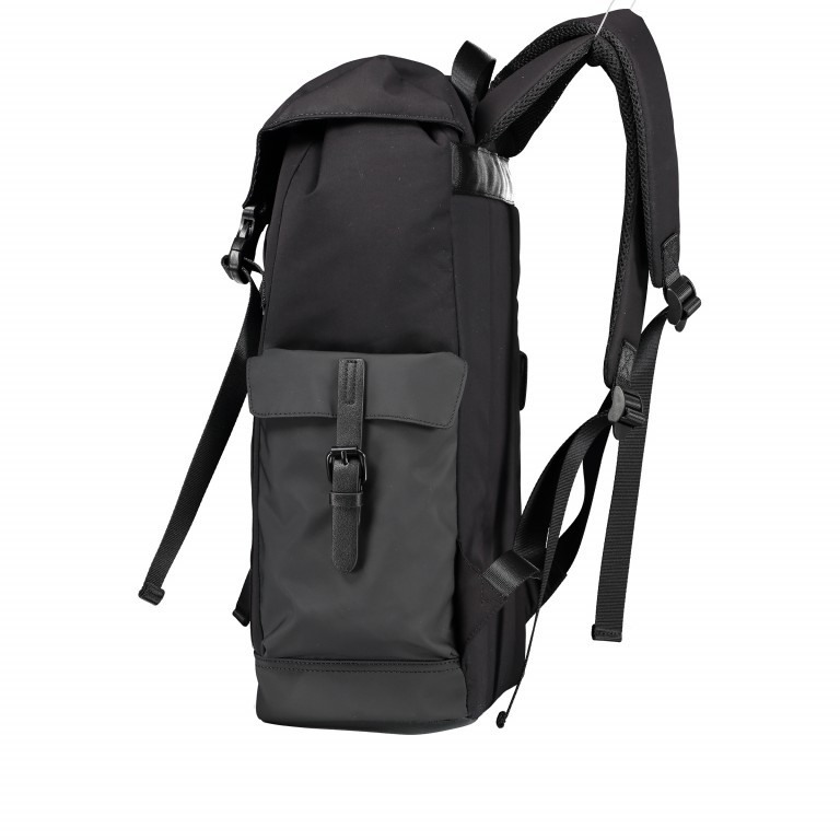 Rucksack Swiss Cross Backpack MVF Black, Farbe: schwarz, Marke: Strellson, EAN: 4053533599622, Abmessungen in cm: 28x49x14, Bild 3 von 8