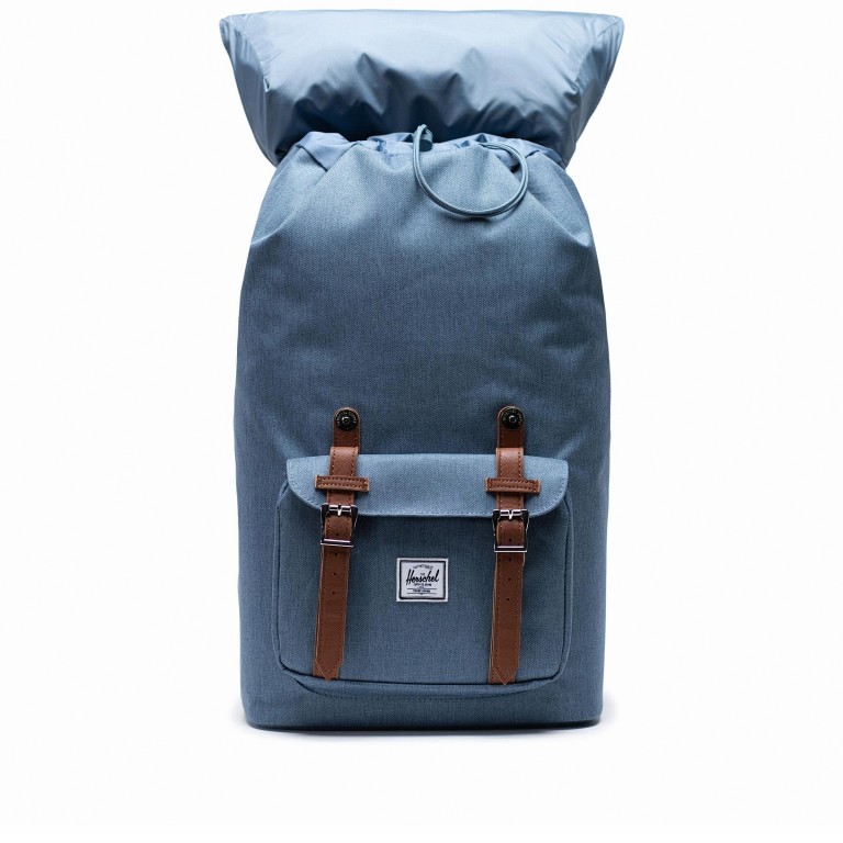 Rucksack Little America Volumen 23 Liter Blue Mirage Crosshatch, Farbe: blau/petrol, Marke: Herschel, EAN: 0828432372126, Abmessungen in cm: 28x50x17, Bild 4 von 4