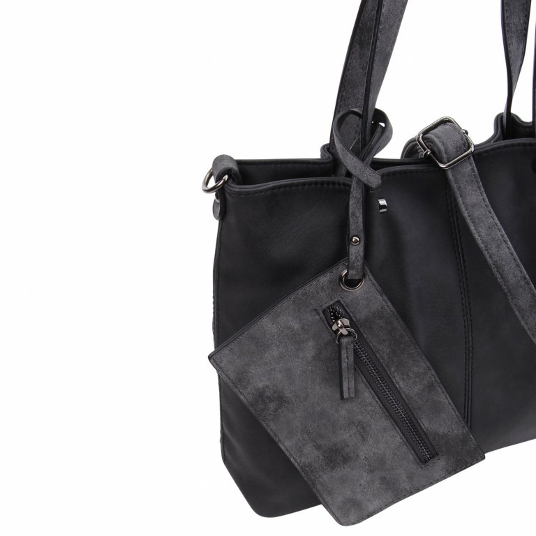 Shopper Surprise Black Dark Grey, Farbe: schwarz, Marke: Emily & Noah, EAN: 4049391093624, Abmessungen in cm: 35x26x7.5, Bild 7 von 12
