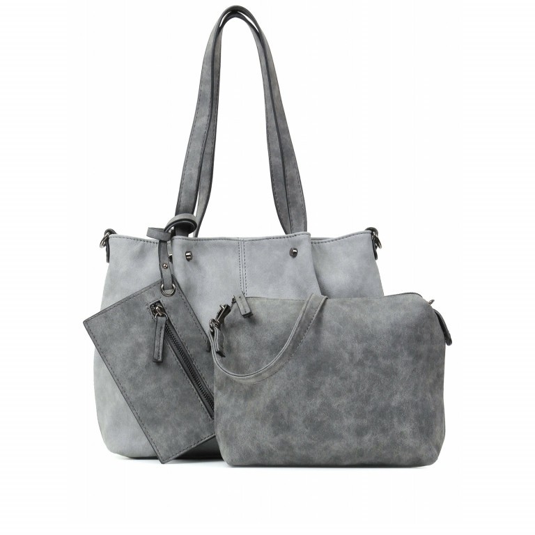 Shopper Surprise Grey Dark Grey, Farbe: grau, Marke: Emily & Noah, EAN: 4049391150471, Abmessungen in cm: 35x26x7.5, Bild 8 von 12