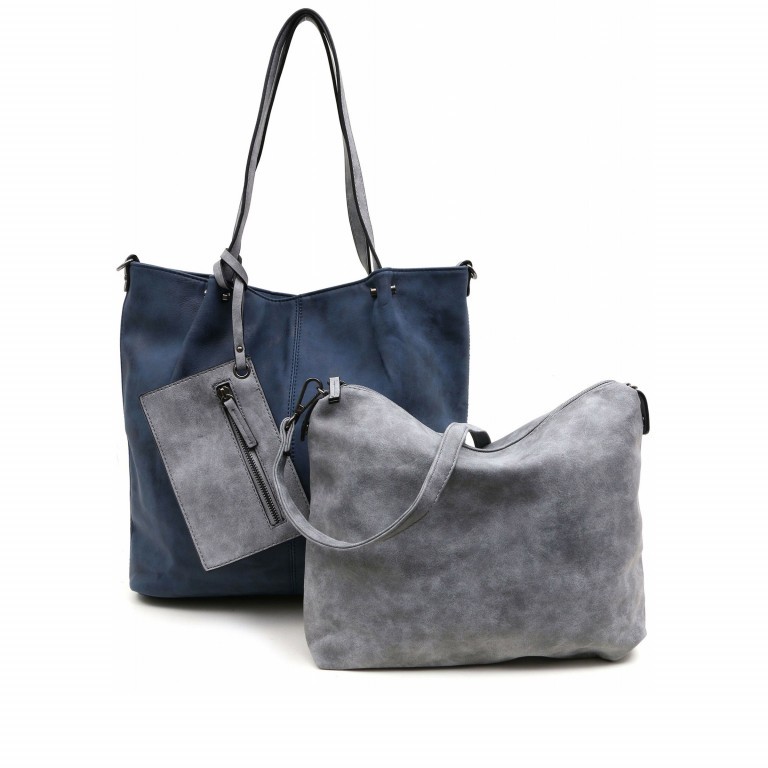 Shopper Surprise Blue Grey, Farbe: blau/petrol, Marke: Emily & Noah, EAN: 4049391113988, Abmessungen in cm: 35x33x8.5, Bild 8 von 12