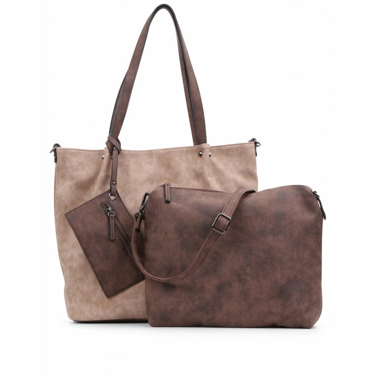 Shopper Surprise Taupe Brown, Farbe: taupe/khaki, Marke: Emily & Noah, EAN: 4049391120528, Abmessungen in cm: 35x33x8.5, Bild 8 von 12