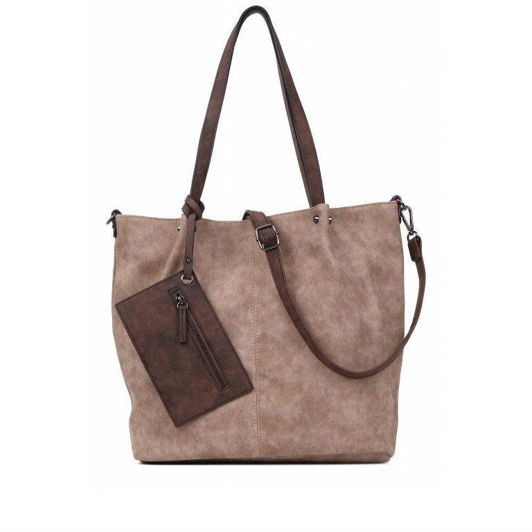 Shopper Surprise Taupe Brown, Farbe: taupe/khaki, Marke: Emily & Noah, EAN: 4049391120528, Abmessungen in cm: 35x33x8.5, Bild 1 von 12