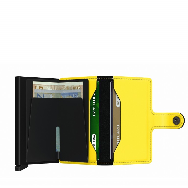 Geldbörse Miniwallet Matte Black Yellow, Farbe: gelb, Marke: Secrid, EAN: 8718215287261, Abmessungen in cm: 6.8x10.2x2.1, Bild 3 von 5