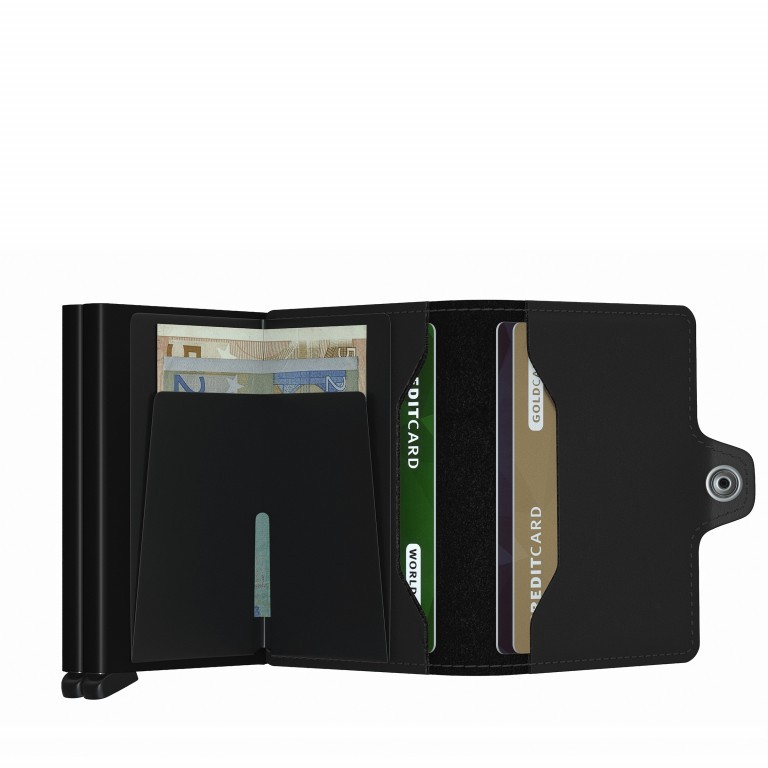 Geldbörse Twinwallet Matte Black, Farbe: schwarz, Marke: Secrid, EAN: 8718215287285, Abmessungen in cm: 7x10.2x2.5, Bild 3 von 5