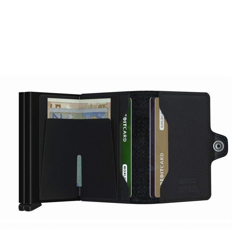 Geldbörse Twinwallet Perforated Black, Farbe: schwarz, Marke: Secrid, EAN: 8718215287353, Abmessungen in cm: 7x10.2x2.5, Bild 3 von 5