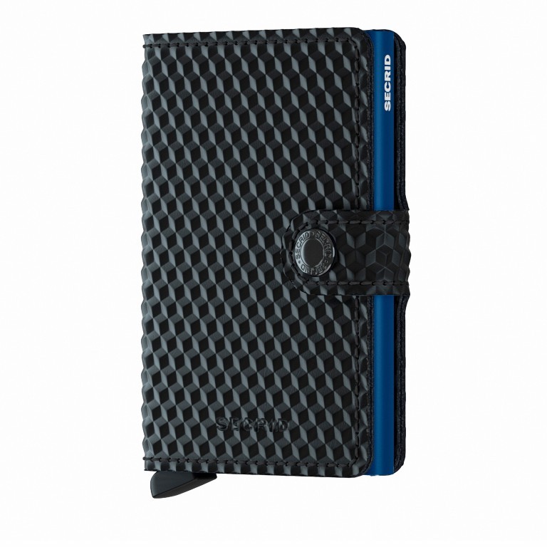 Geldbörse Miniwallet Cubic Black Blue, Farbe: blau/petrol, Marke: Secrid, EAN: 8718215285960, Abmessungen in cm: 6.8x10.2x2.1, Bild 1 von 4