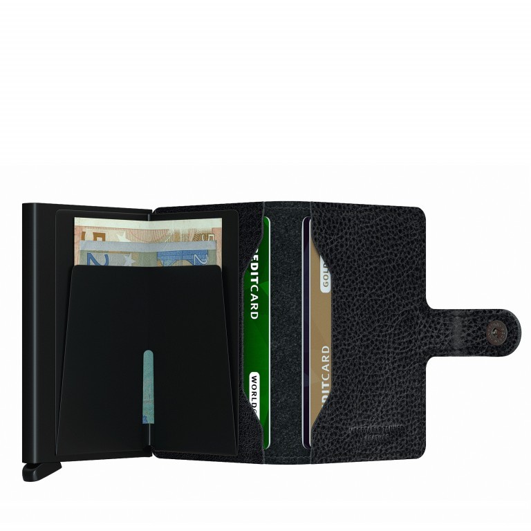 Geldbörse Miniwallet Veg Tanned Black, Farbe: schwarz, Marke: Secrid, EAN: 8718215288145, Abmessungen in cm: 6.8x10.2x2.1, Bild 3 von 5