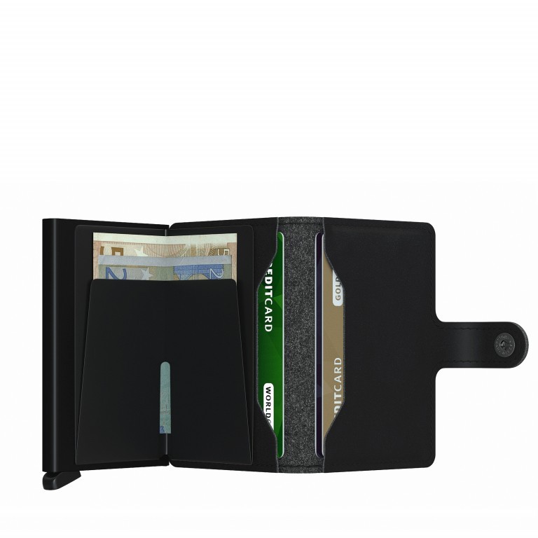 Geldbörse Miniwallet Soft Touch vegan Black, Farbe: schwarz, Marke: Secrid, EAN: 8718215287599, Abmessungen in cm: 6.8x10.2x2.1, Bild 3 von 5