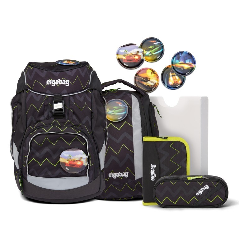 Schulranzen Pack Set 6-teilig Drunter und DrüBär, Farbe: schwarz, Marke: Ergobag, EAN: 4057081077021, Abmessungen in cm: 25x35x22, Bild 1 von 7