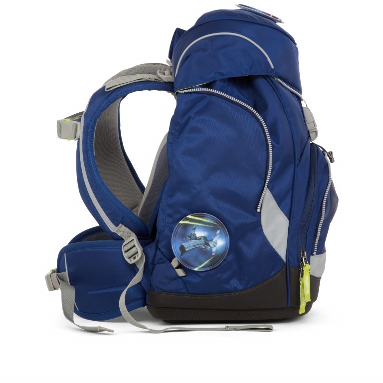 Schulranzen Pack Set 6-teilig BlaulichtBär, Farbe: blau/petrol, Marke: Ergobag, EAN: 4057081076994, Abmessungen in cm: 25x35x22, Bild 4 von 7