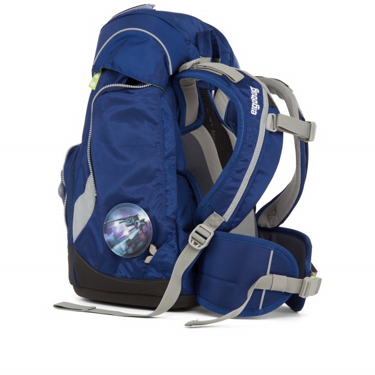 Schulranzen Pack Set 6-teilig BlaulichtBär, Farbe: blau/petrol, Marke: Ergobag, EAN: 4057081076994, Abmessungen in cm: 25x35x22, Bild 6 von 7