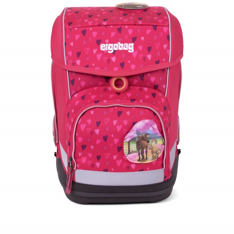 Schulranzen Cubo Set 5-teilig HufBäreisen, Farbe: rosa/pink, Marke: Ergobag, EAN: 4057081077229, Abmessungen in cm: 25x40x20, Bild 2 von 7