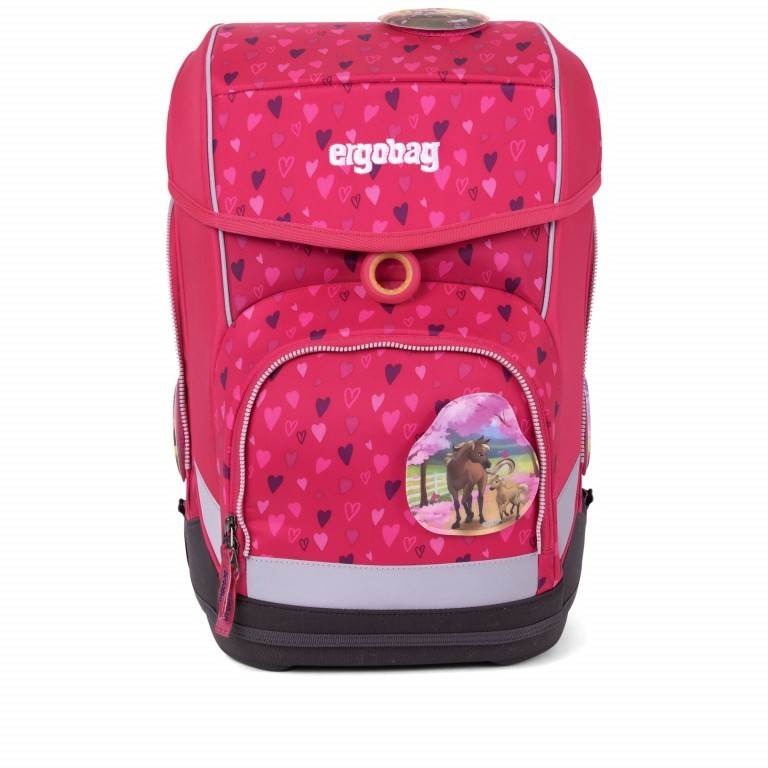 Schulranzen Cubo Set 5-teilig HufBäreisen, Farbe: rosa/pink, Marke: Ergobag, EAN: 4057081077229, Abmessungen in cm: 25x40x20, Bild 2 von 7