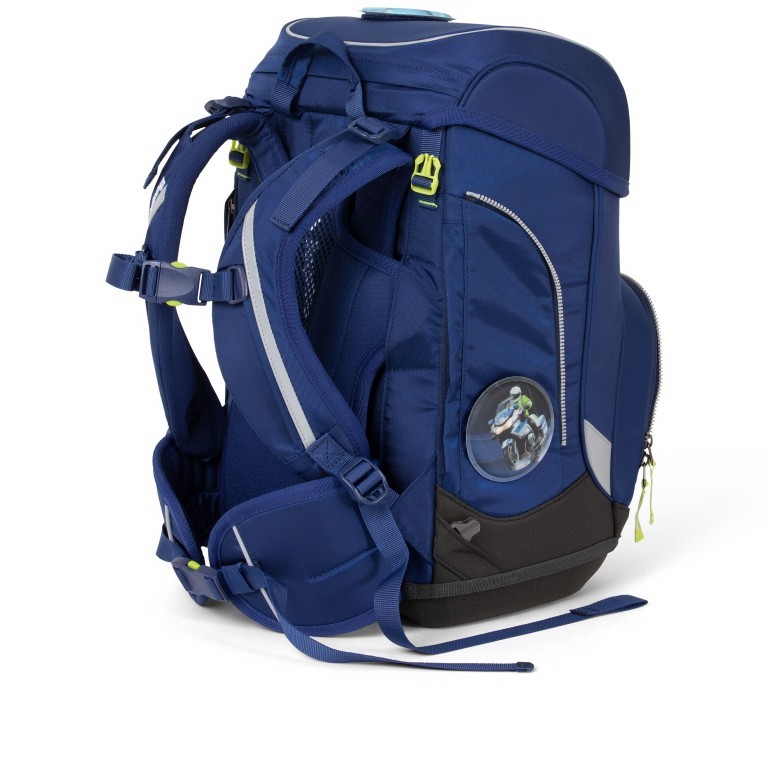 Schulranzen Cubo Set 5-teilig BlaulichtBär, Farbe: blau/petrol, Marke: Ergobag, EAN: 4057081077274, Abmessungen in cm: 25x40x20, Bild 7 von 7