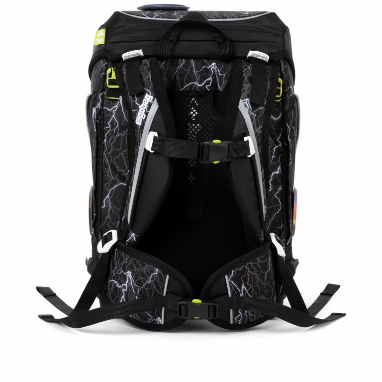 Schulranzen Cubo Glow Edition Set 5-teilig Super ReflektBär Glow, Farbe: schwarz, Marke: Ergobag, EAN: 4057081077403, Abmessungen in cm: 25x40x20, Bild 5 von 7