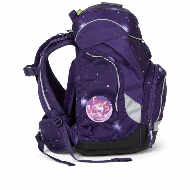 Schulranzen Pack Galaxy Glow Edition Set 6-teilig Bärgasus Glow, Farbe: flieder/lila, Marke: Ergobag, EAN: 4057081077076, Abmessungen in cm: 25x35x22, Bild 4 von 7