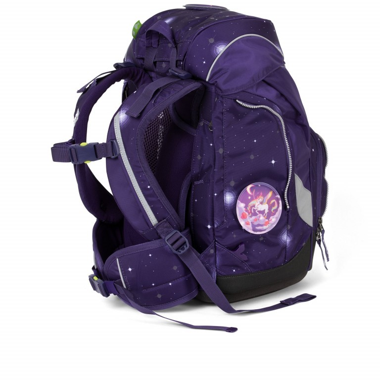 Schulranzen Pack Galaxy Glow Edition Set 6-teilig Bärgasus Glow, Farbe: flieder/lila, Marke: Ergobag, EAN: 4057081077076, Abmessungen in cm: 25x35x22, Bild 7 von 7