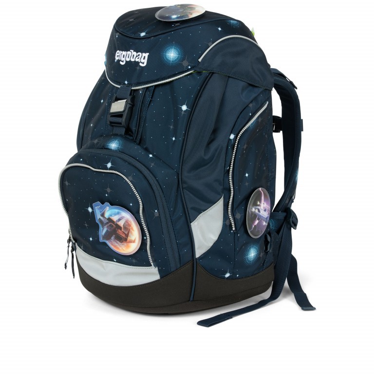 Schulranzen Pack Galaxy Glow Edition Set 6-teilig KoBärnikus Glow, Farbe: blau/petrol, Marke: Ergobag, EAN: 4057081077083, Abmessungen in cm: 25x35x22, Bild 3 von 7