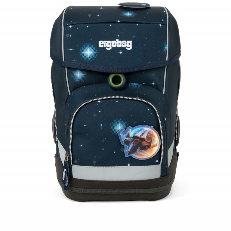 Schulranzen Cubo Galaxy Glow Edition Set 5-teilig KoBärnikus Glow, Farbe: blau/petrol, Marke: Ergobag, EAN: 4057081077366, Abmessungen in cm: 25x40x20, Bild 2 von 7