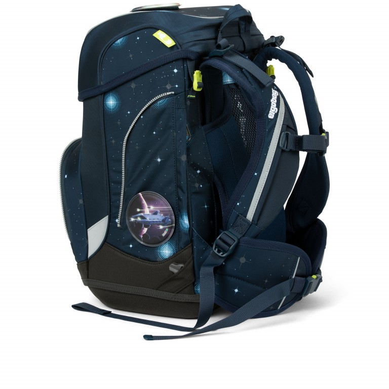 Schulranzen Cubo Galaxy Glow Edition Set 5-teilig KoBärnikus Glow, Farbe: blau/petrol, Marke: Ergobag, EAN: 4057081077366, Abmessungen in cm: 25x40x20, Bild 6 von 7