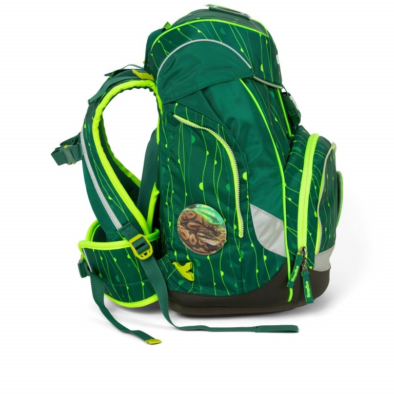 Schulranzen Pack Lumi Edition Set 6-teilig RambazamBär, Farbe: grün/oliv, Marke: Ergobag, EAN: 4057081077045, Abmessungen in cm: 25x35x22, Bild 4 von 7
