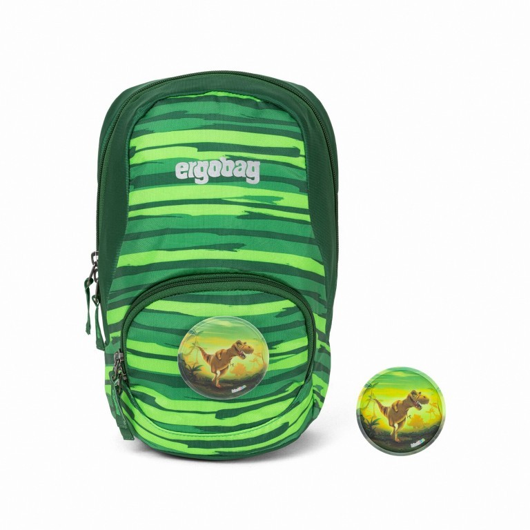 Kinderrucksack Ease Small Bärtram, Farbe: grün/oliv, Marke: Ergobag, EAN: 4057081074105, Abmessungen in cm: 18.5x30x18.5, Bild 1 von 5