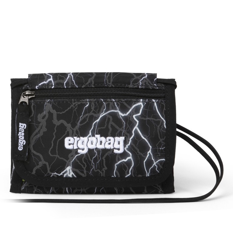 Brustbeutel Glow Edition Super ReflektBär, Farbe: schwarz, Marke: Ergobag, EAN: 4057081121762, Abmessungen in cm: 14x10x1, Bild 1 von 3