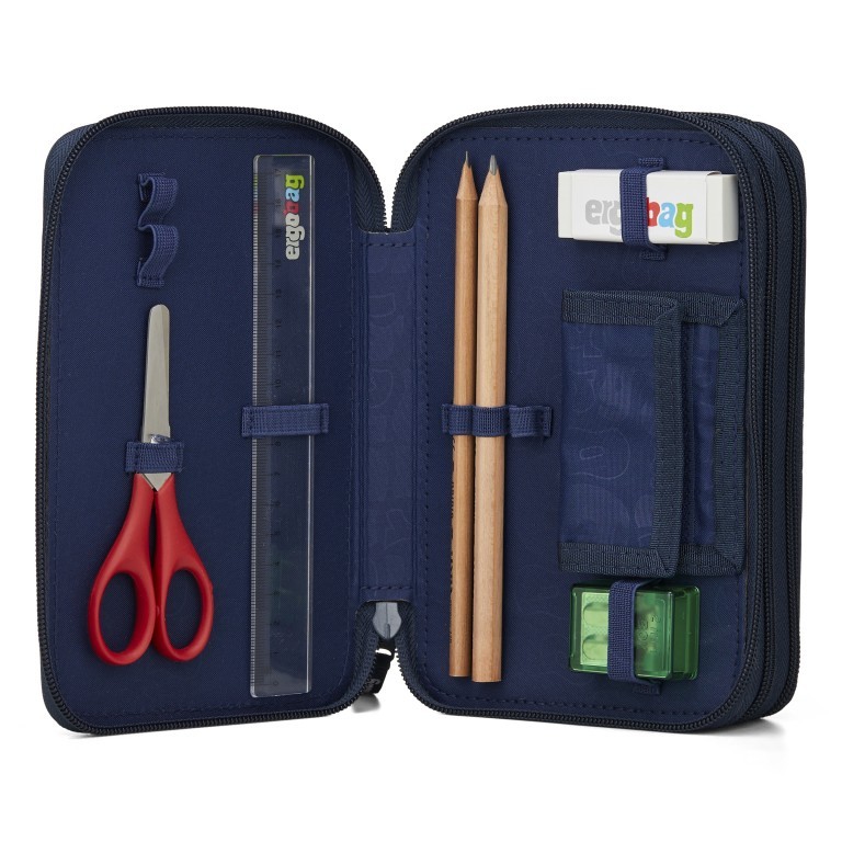 Stiftetui Maxi Mäppchen Galaxy Edition Set 5-teilig KoBärnikus, Farbe: blau/petrol, Marke: Ergobag, EAN: 4057081200139, Abmessungen in cm: 20.5x13.5x6.5, Bild 3 von 3
