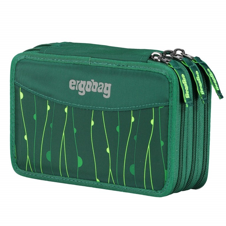 Stiftetui Maxi Mäppchen Lumi Edition Set 40-teilig RambazamBär, Farbe: grün/oliv, Marke: Ergobag, EAN: 4057081078714, Abmessungen in cm: 20.5x13.5x6.5, Bild 1 von 4