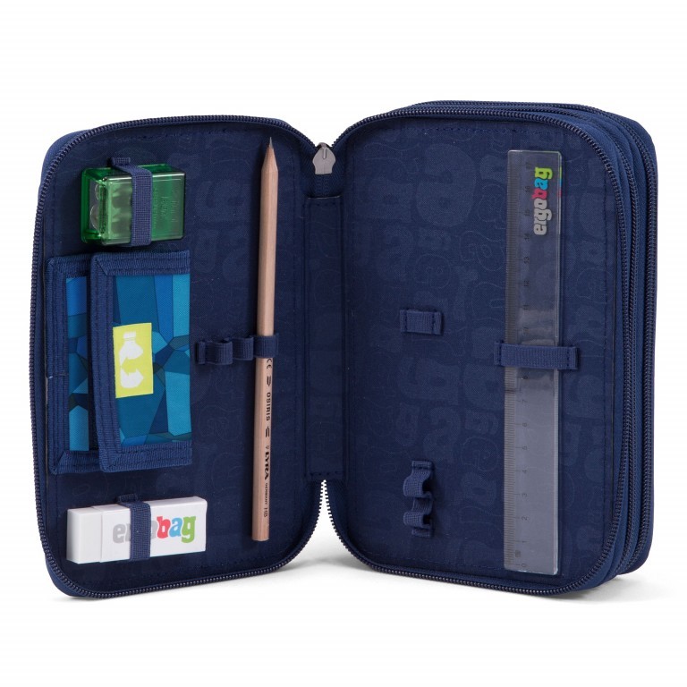 Stiftetui Maxi Mäppchen Lumi Edition Set 40-teilig RambazamBär, Farbe: grün/oliv, Marke: Ergobag, EAN: 4057081078714, Abmessungen in cm: 20.5x13.5x6.5, Bild 4 von 4