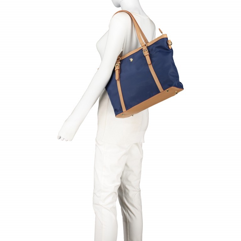 Shopper Houston Navy Beige, Farbe: blau/petrol, Marke: U.S. Polo Assn., EAN: 8052792788491, Abmessungen in cm: 33x29x12, Bild 4 von 9
