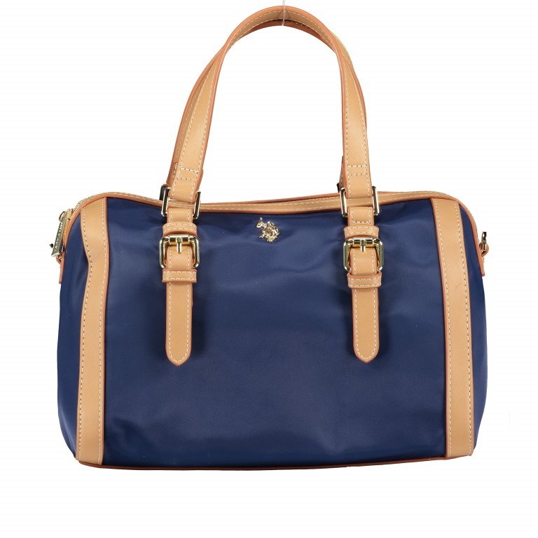 Handtasche Houston Navy Beige, Farbe: blau/petrol, Marke: U.S. Polo Assn., EAN: 8052792789238, Abmessungen in cm: 29x20x15, Bild 1 von 9