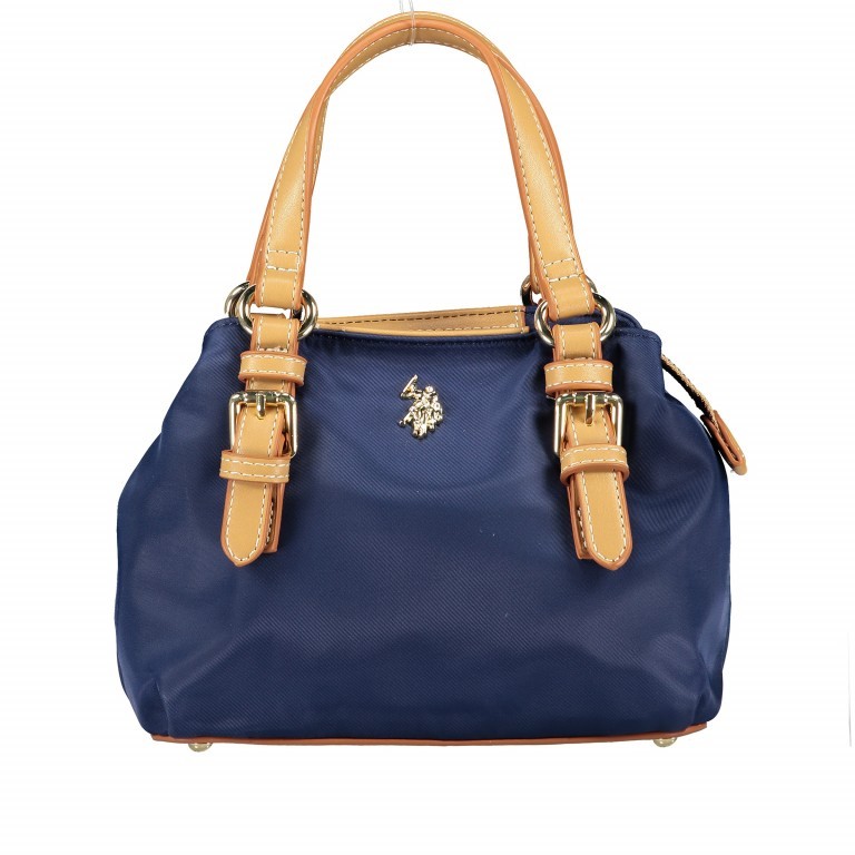 Handtasche Houston Navy Beige, Farbe: blau/petrol, Marke: U.S. Polo Assn., EAN: 8052792789443, Abmessungen in cm: 20x15x9, Bild 1 von 8
