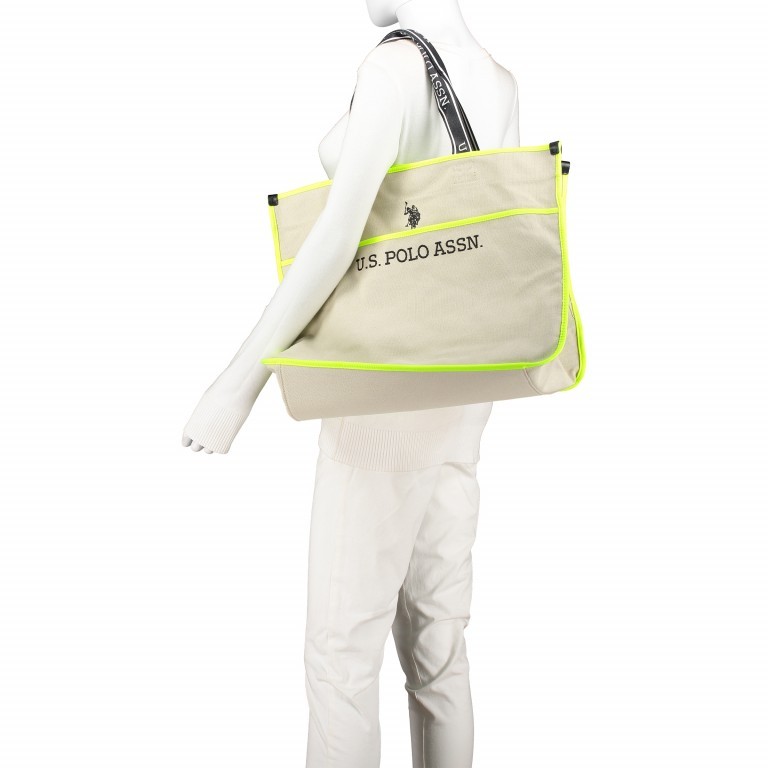 Shopper Halifax Beige Yellow, Farbe: beige, Marke: U.S. Polo Assn., EAN: 8052792789573, Abmessungen in cm: 48x36x20, Bild 3 von 5