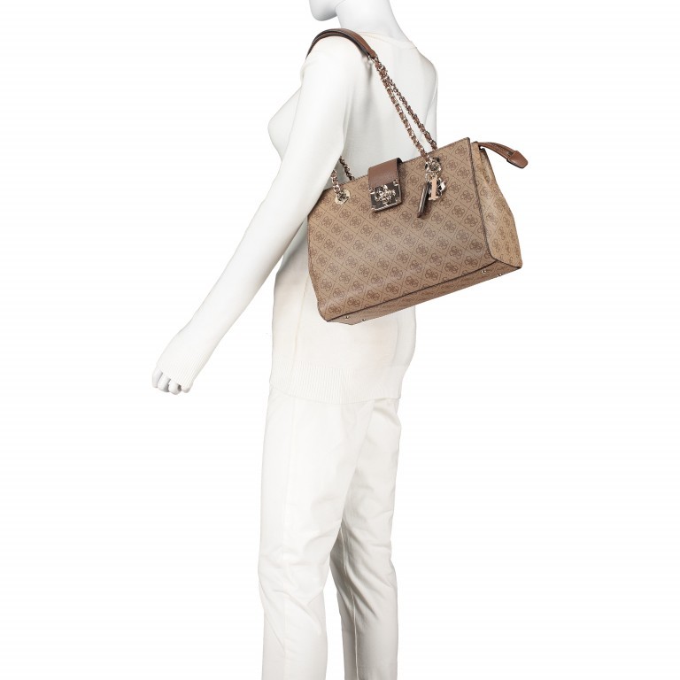 Shopper Brown, Farbe: cognac, Marke: Guess, EAN: 0190231313960, Abmessungen in cm: 32x22x13, Bild 4 von 9