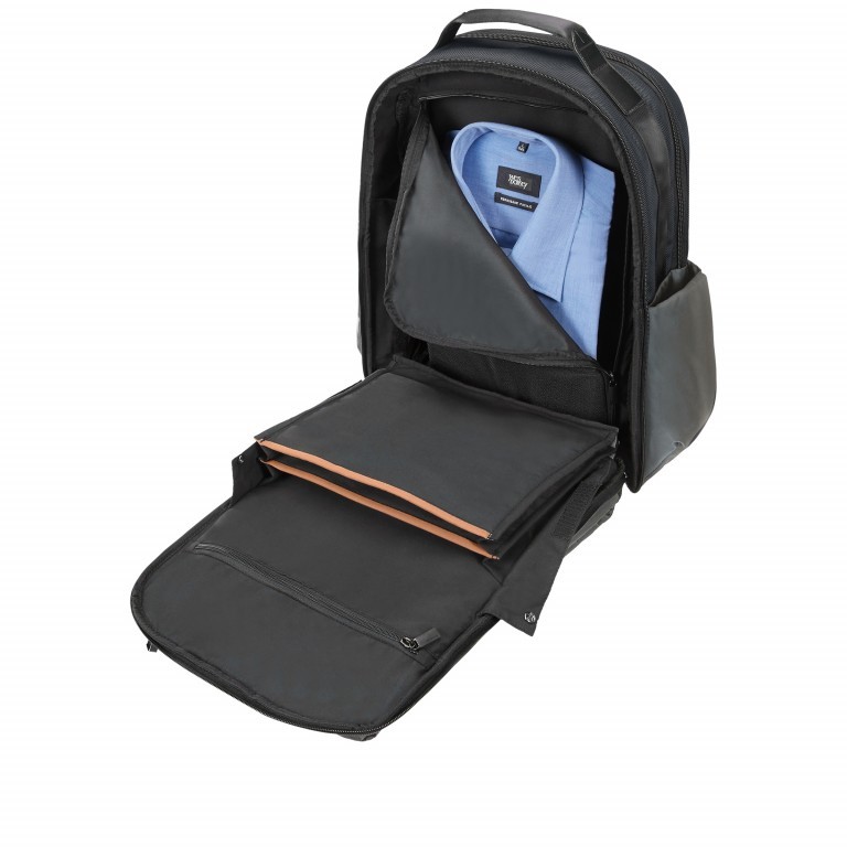 Rucksack Openroad Weekender Backpack 17.3 Zoll mit Smart Sleeve Eclipse Grey, Farbe: anthrazit, Marke: Samsonite, Abmessungen in cm: 39x48x26, Bild 8 von 17