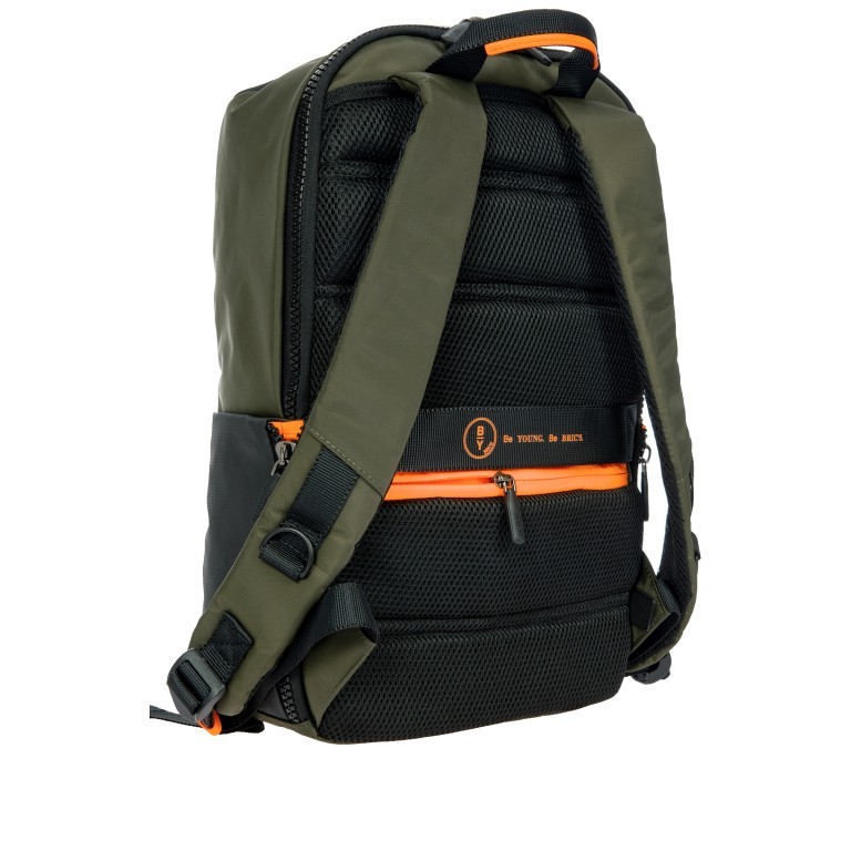 Rucksack B|Y by Brics Eolo mit Laptopfach Oliva, Farbe: grün/oliv, Marke: Brics, EAN: 8016623127897, Abmessungen in cm: 26.5x32x3, Bild 5 von 11